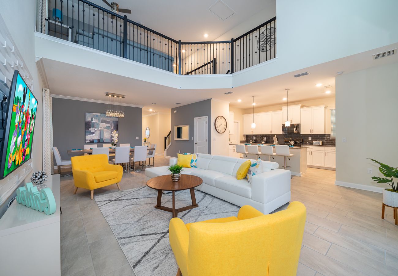 Villa in Kissimmee - Fabulous Villa 5Beds/5Bath/Pool/Jacuzzi/5Min From Disney