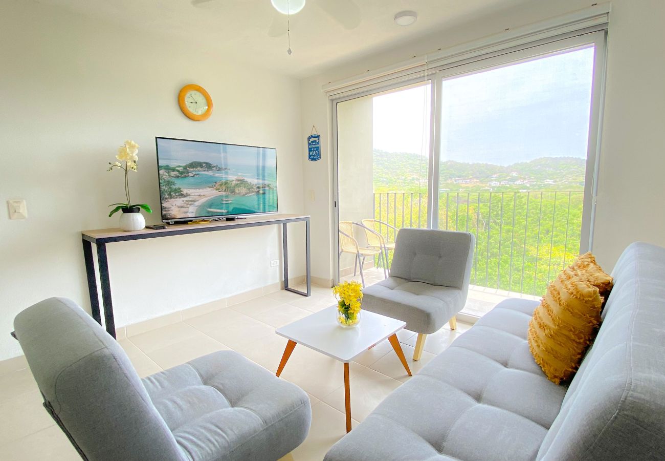 Apartment in Santa Marta - Santa Marta Natural Getaway: Mountain & Greenery Views 2BR, 2 Baths & Free Parking